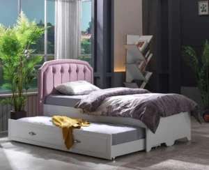 Style Pembe Genç Odası Karyola